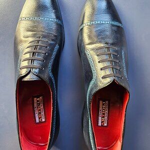 Artioli Men's Dark Blue Leather Shoe